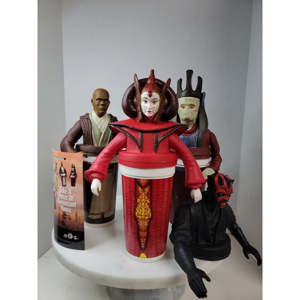 Star Wars Episode 1 Pizza Hut KFC Mace Windu Nute Gunray Darth Maul Toppers 1999